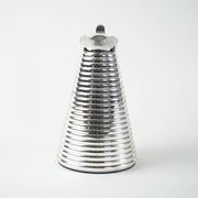 Alfi thermal carafe in ribbed silver metal with wooden handle, Germany