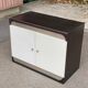White and brown wooden chest of drawers from the 80s