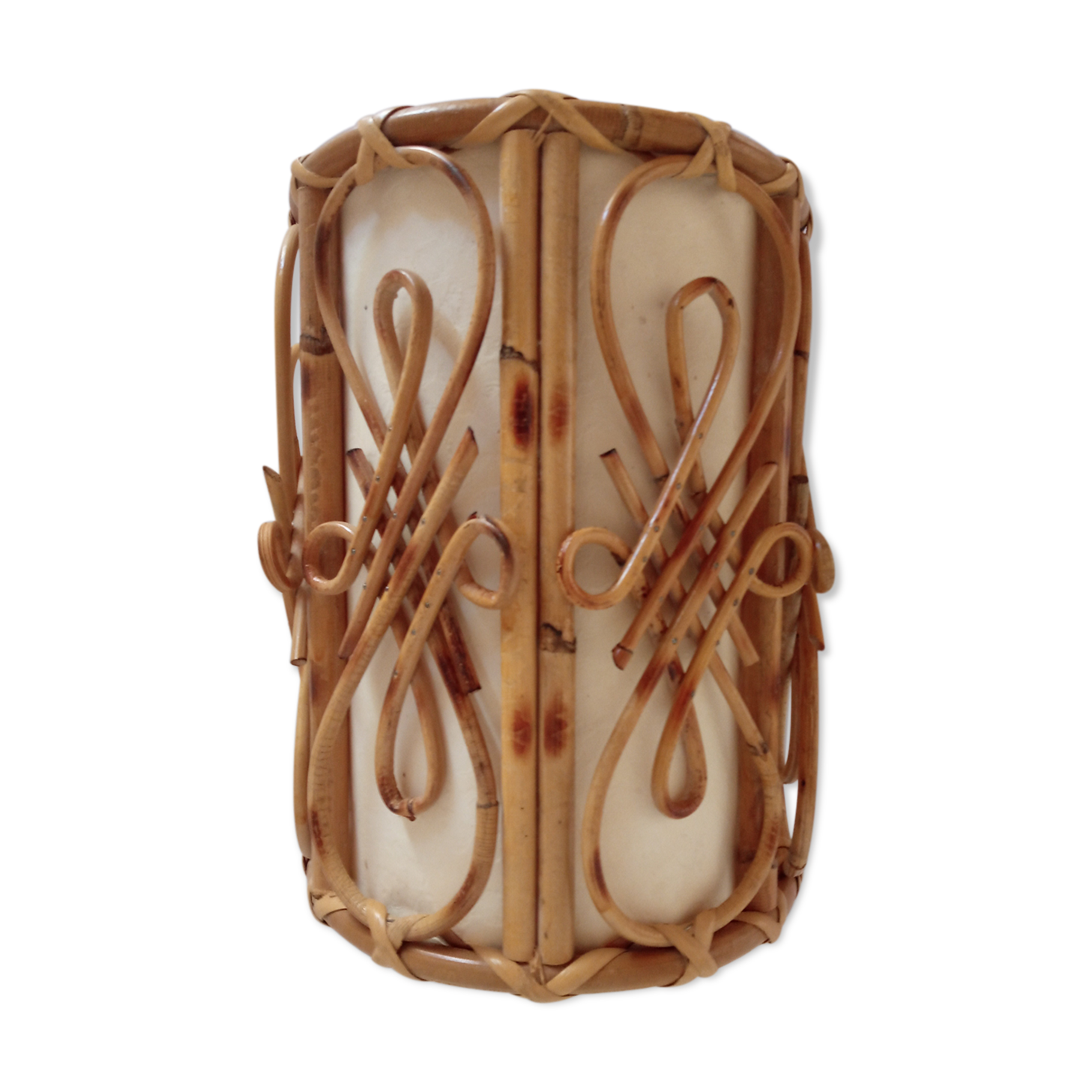 Vintage bamboo wall lamp