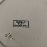 6 flat plates + 1 round dish sarreguemines manila decor.terre de fer