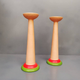 Pair of 80s ceramic candlesticks