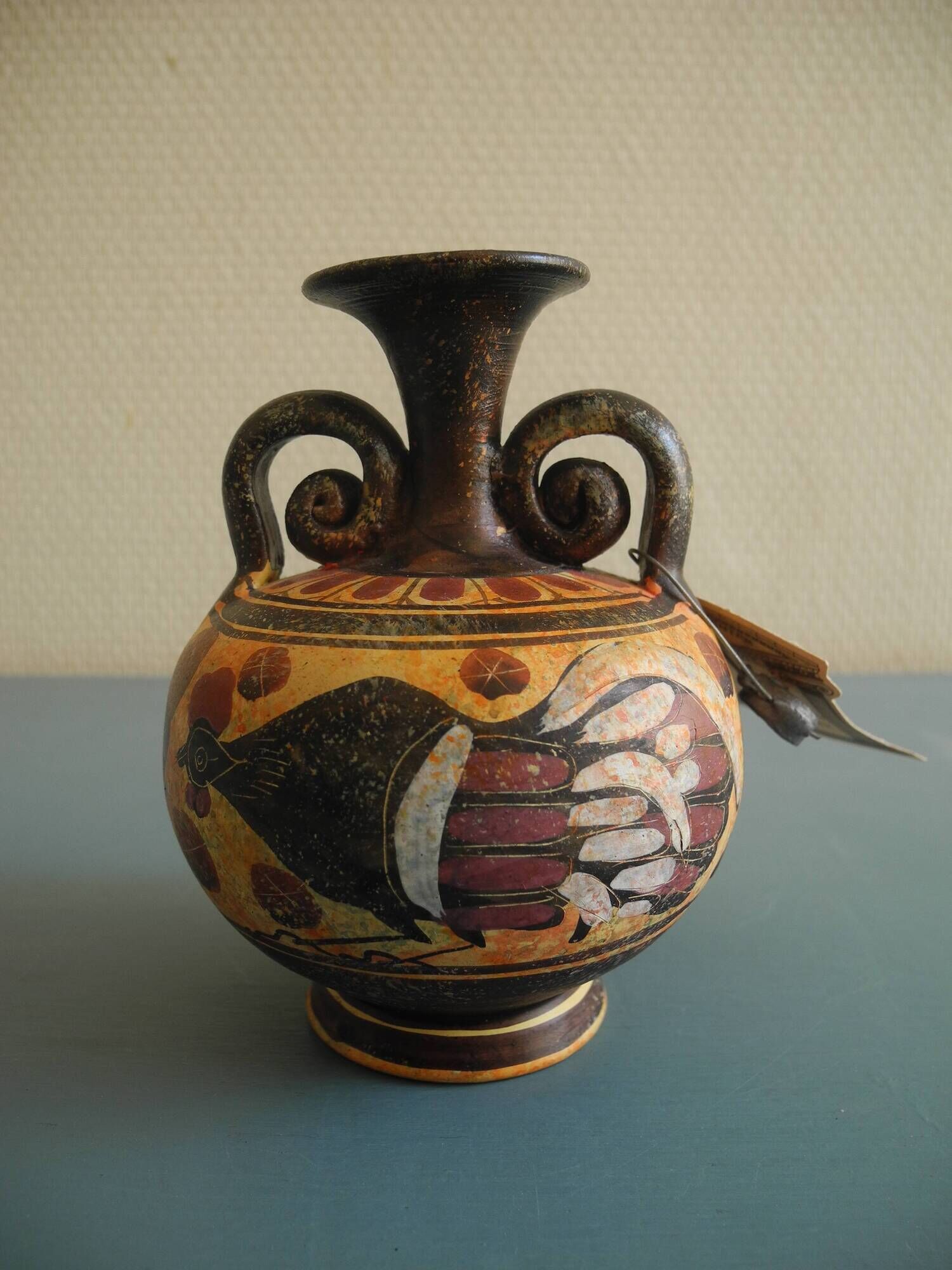 Greek pottery reproduction Corinthian vase copy Corinthian period 650 BC