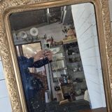Old Louis Philippe style gilded mirror, 102cm H