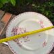 Antique plate – Opaque porcelain from Gien – Fuchsia pink decoration