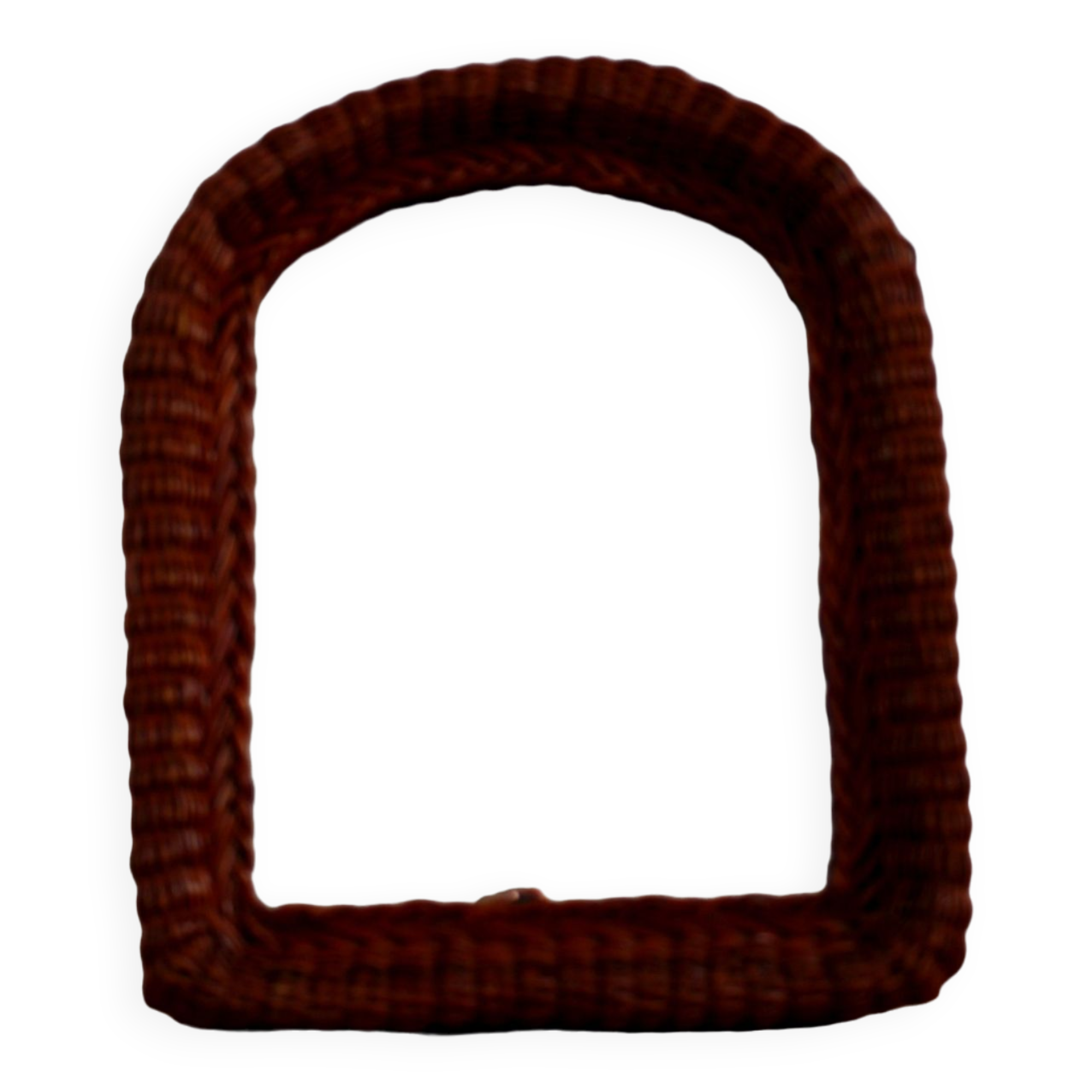 Wicker rattan mirror