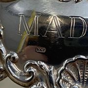 Antique Cut Crystal Carafe Sterling Madeira 1973