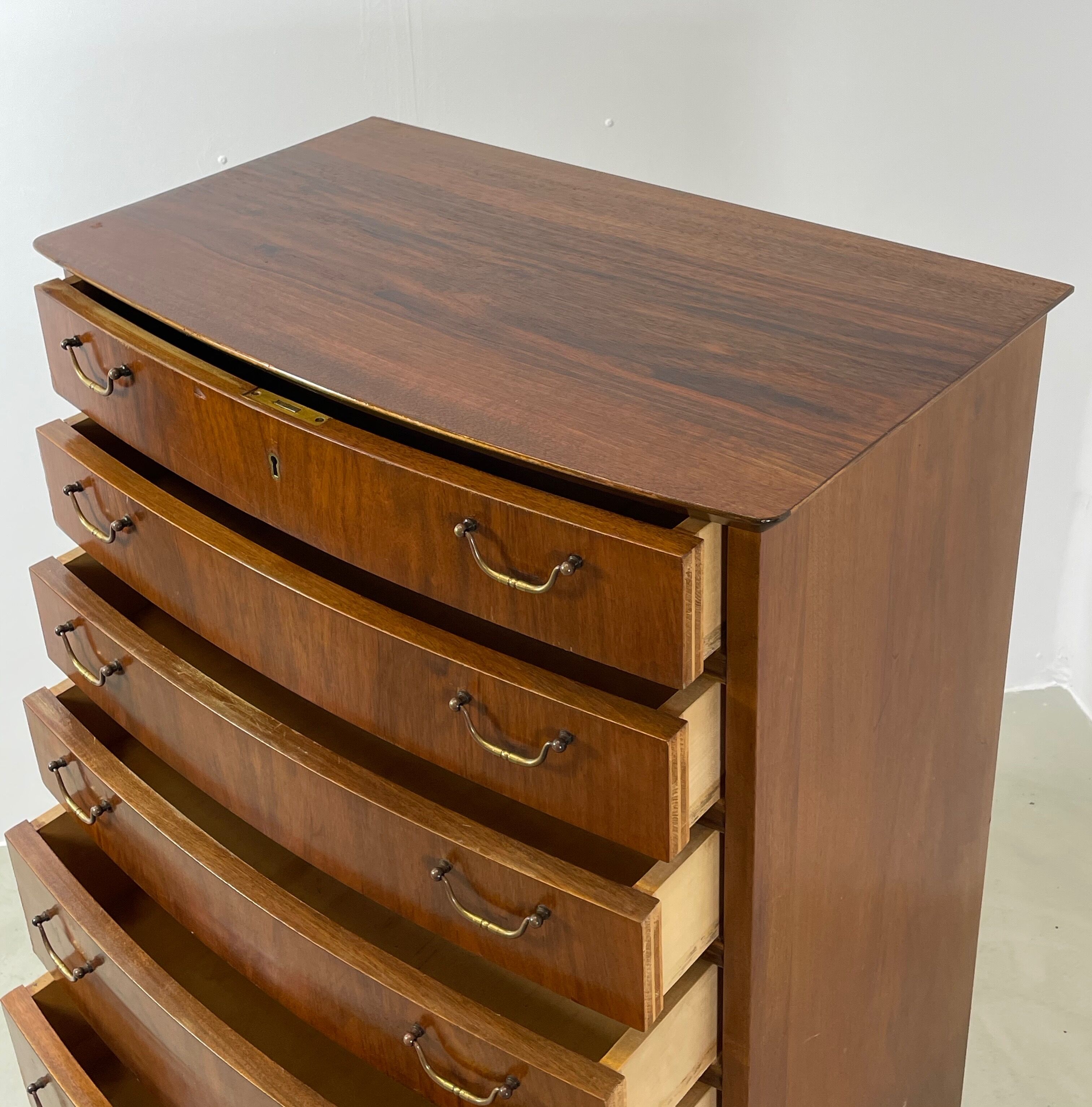 Danish tallboy chest of drawers Kvalitet mobelfabrik brdr. 1940s
