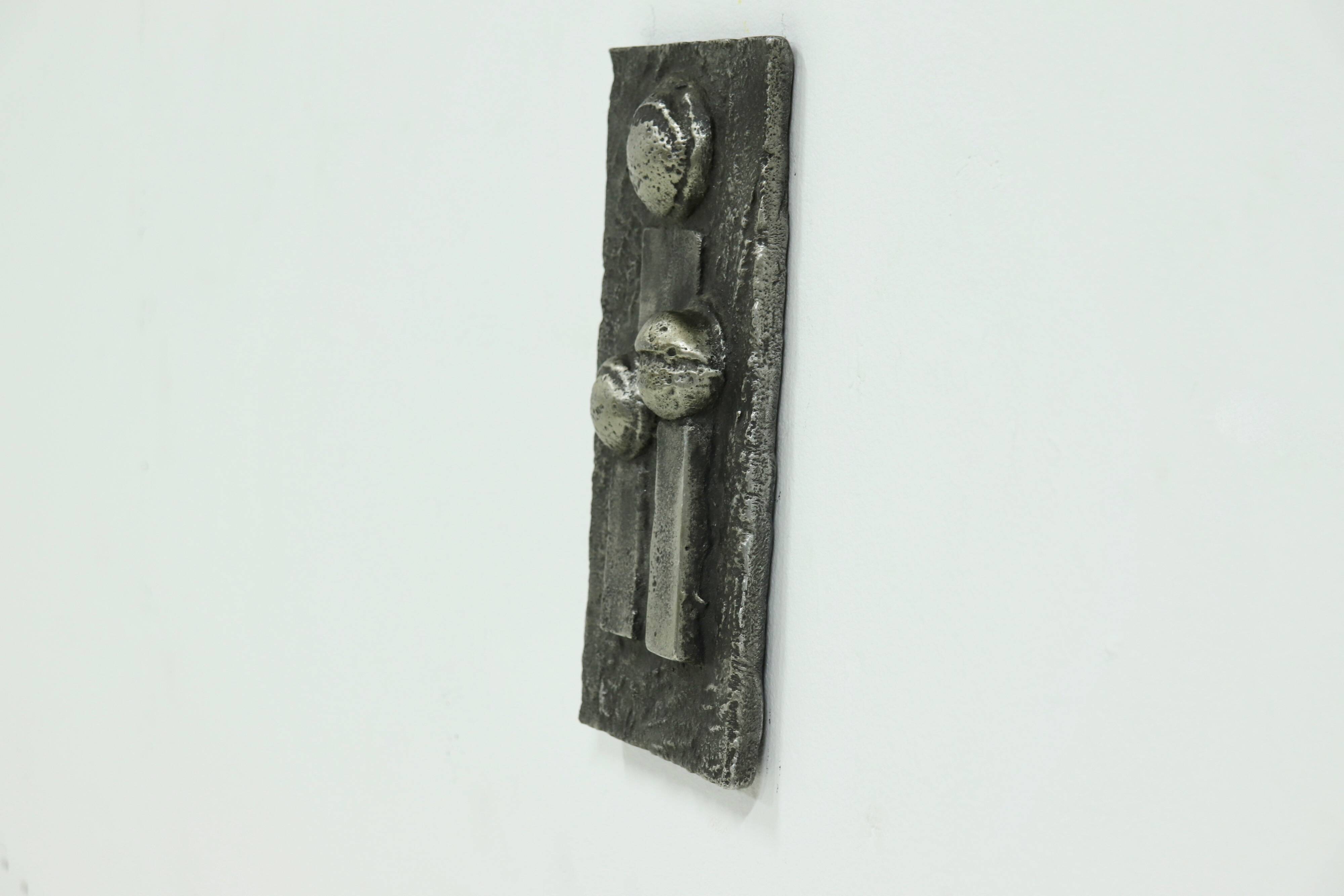 Brutalist Cast Aluminium Wall Sculpture by Willy Ceysens 1960s