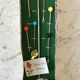 Set of seafood cutlery (ladle and 6 peaks) colorful 60s