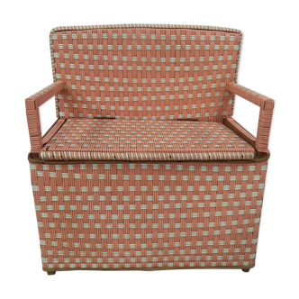 Banc coffre enfant en scoubidou