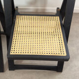 Paire de chaises cannées pliantes