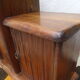 Asymmetrical brutalist furniture in solid elm
