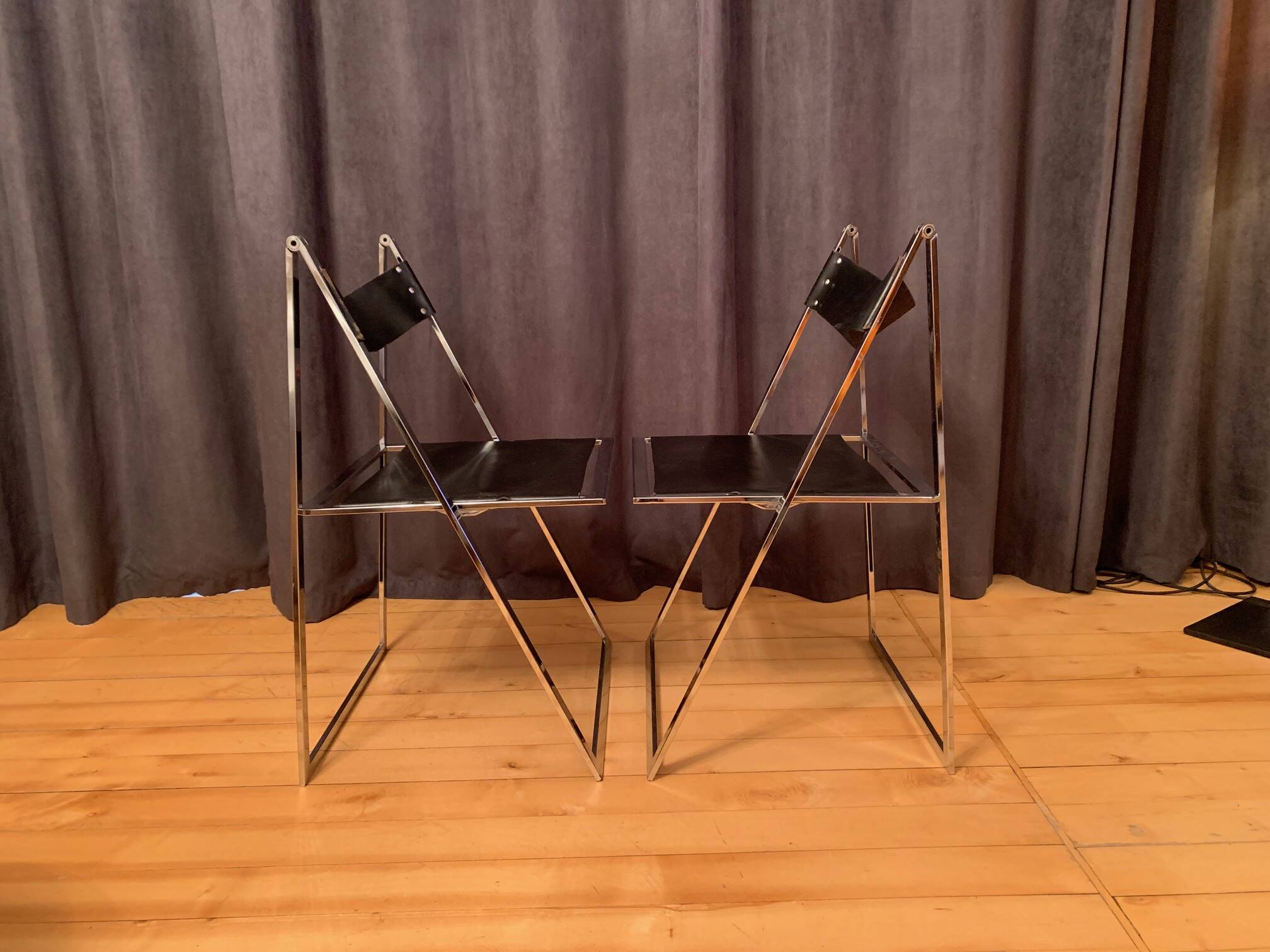 A pair of Elios chairs by Fontoni & Geraci, Italy, 1960s