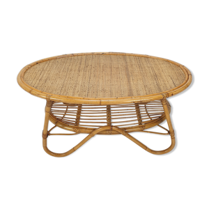 Table basse italienne en osier