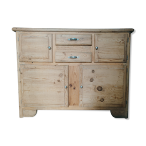Buffet campagnard en bois brut