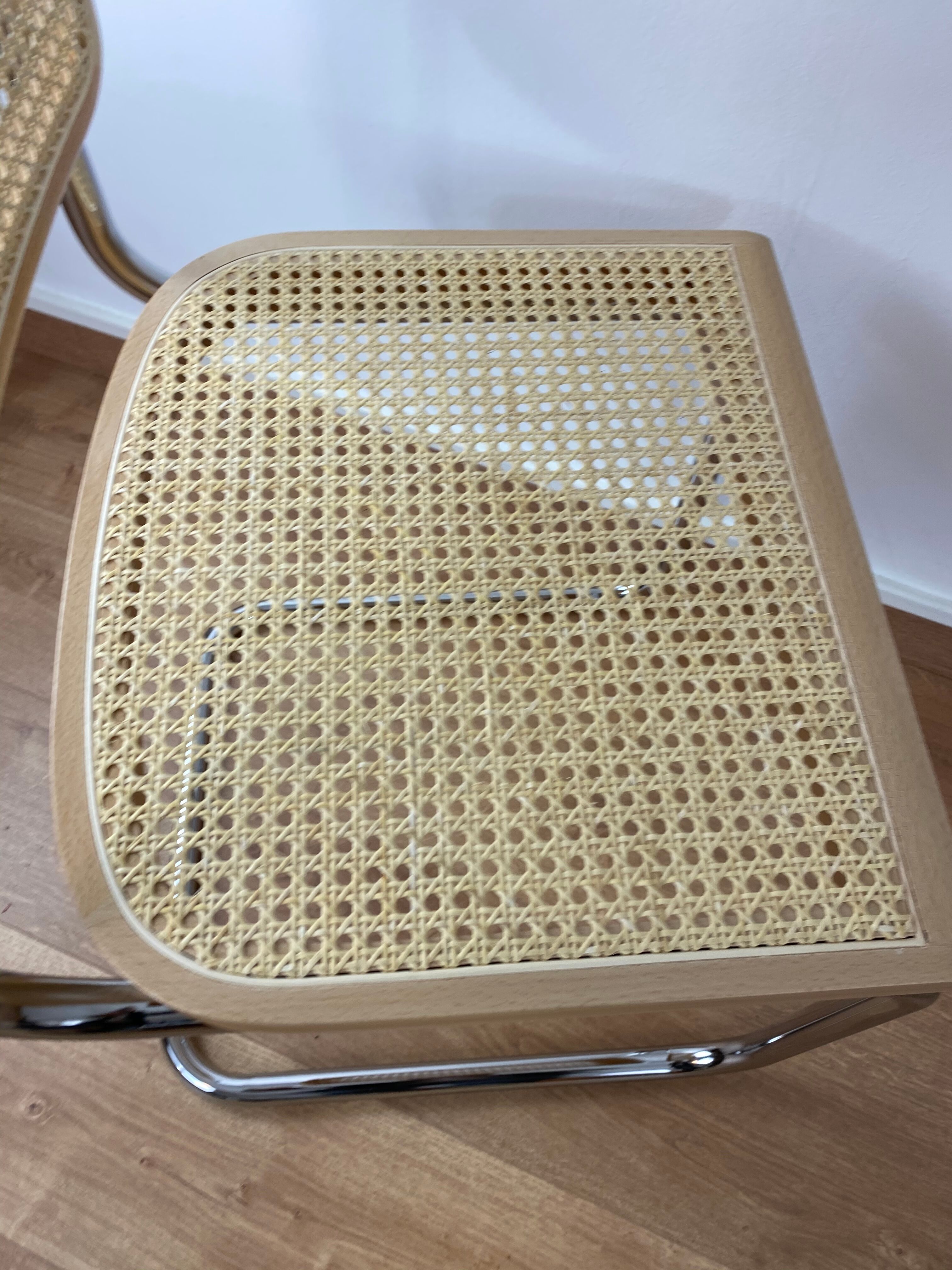 Lot of 6 chairs Marcel Breuer cesca B32