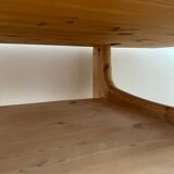 Danish mid-century free form pine coffee table