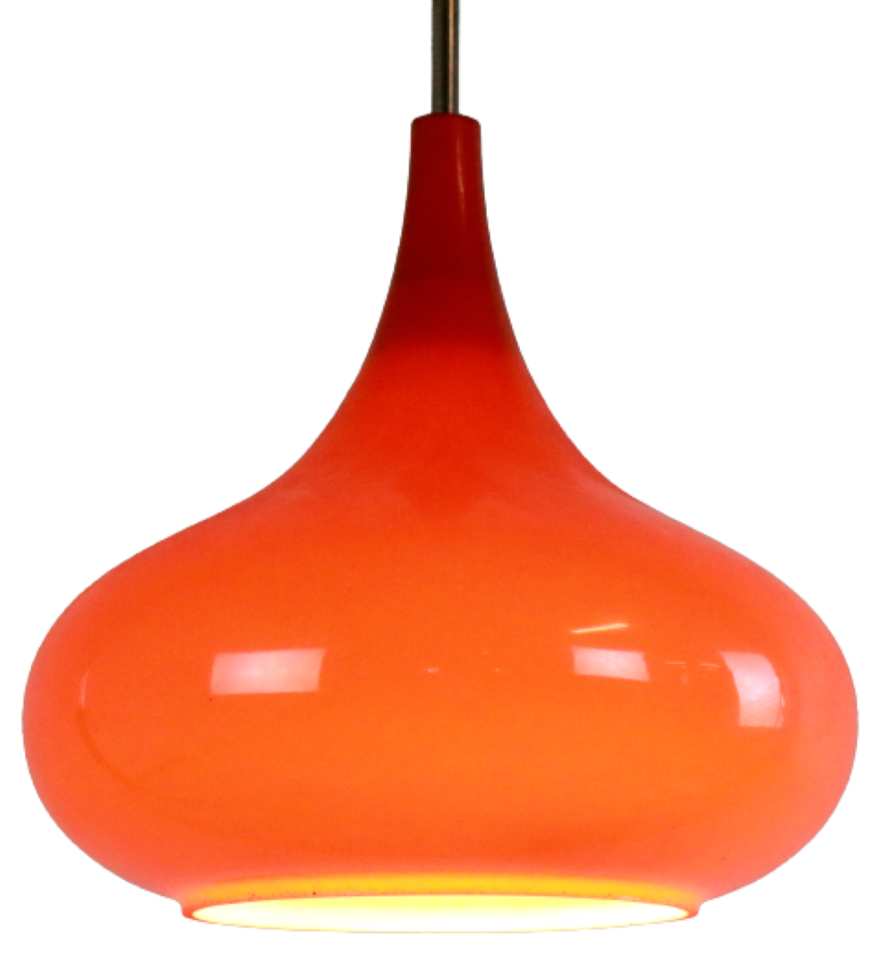 Glass pendant lamp orange