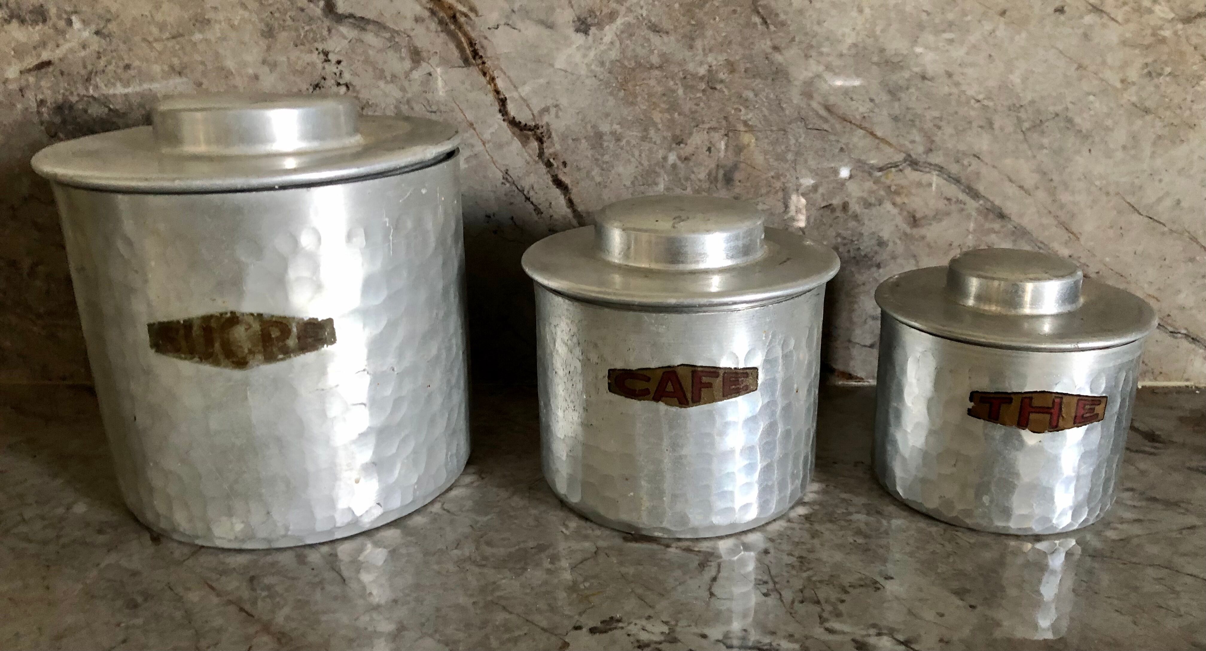 Hammered metal kitchen boxes series