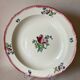 Round dish in Gien Earthenware, handmade Lorraine decor, 31 cm