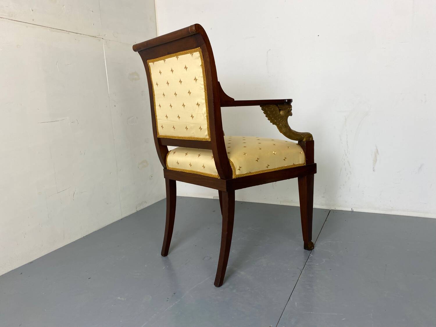 Fauteuil haut Empire français ancien
