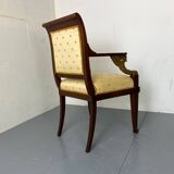 Fauteuil haut Empire français ancien