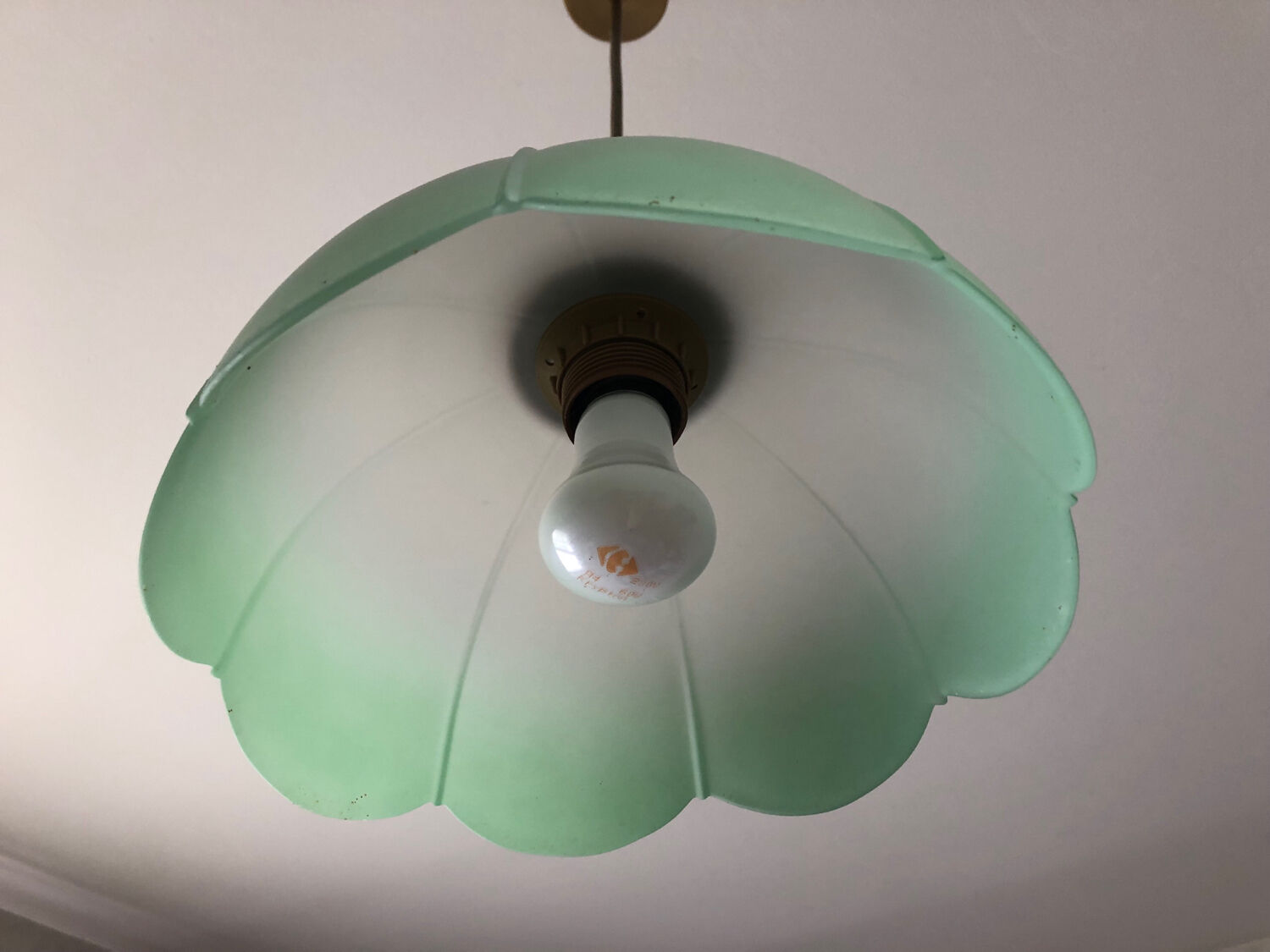 Vintage glass pendant light