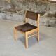 1970 wood and velvet chair