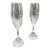 Set of 2 Baccarat Masséna champagne flutes.