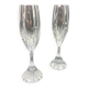 Suite de 2 flûtes à champagne Baccarat modèle Masséna