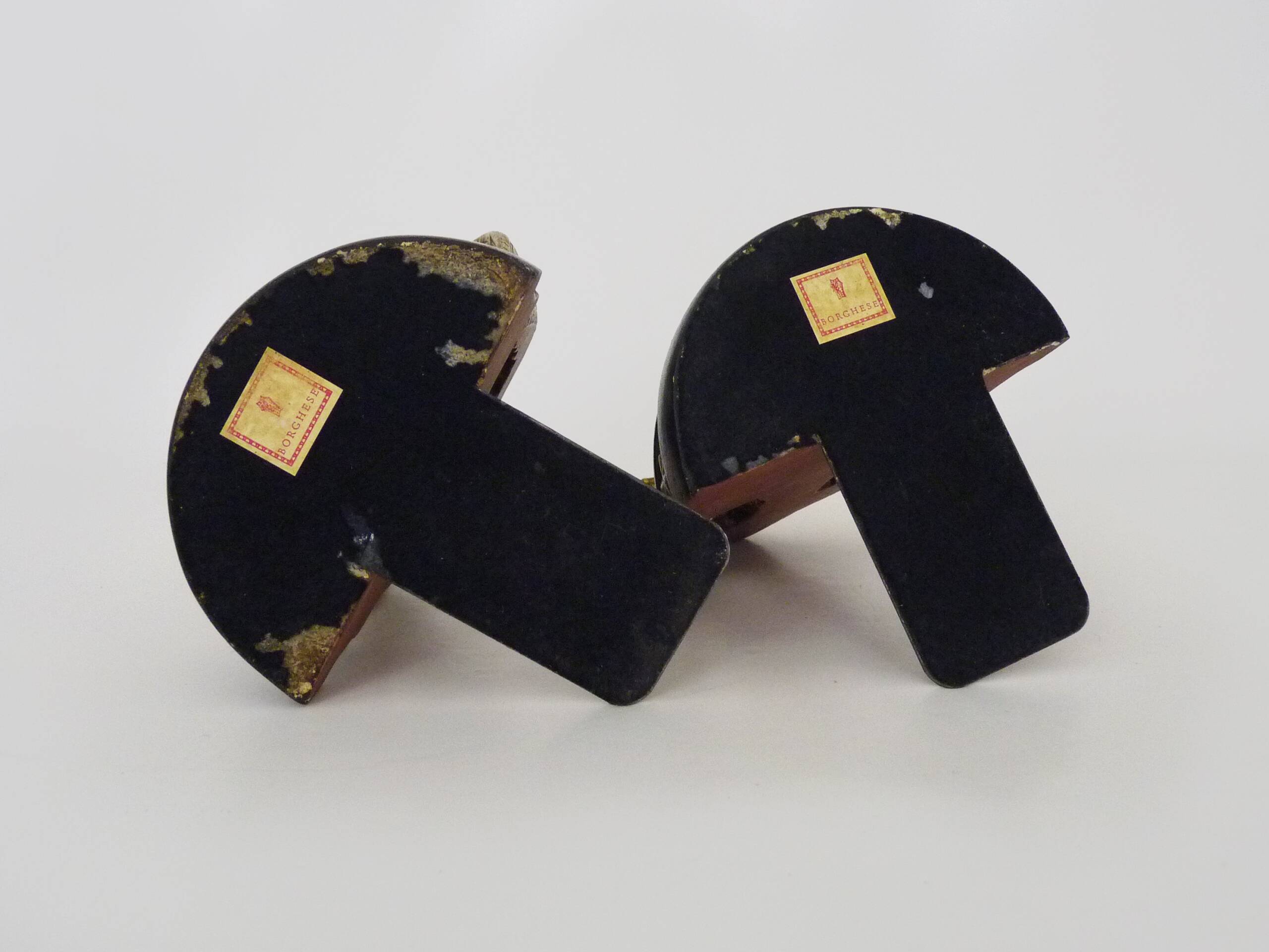 Pair of Hollywood Regency golden eagle bookends by Borghese. 60s