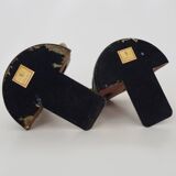 Pair of Hollywood Regency golden eagle bookends by Borghese. 60s