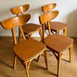 4 chaises « Banane » estampillées Luterma