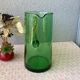 Carafe en verre soufflé verte