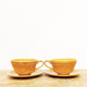2 cups and saucers vintage '70 honey color