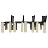Monk Chairs attributed to Afra & Tobia Scarpa for Molteni&C, 1980s, Set of 4