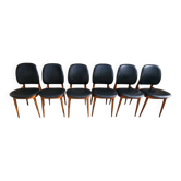 6 "Pegasus" chairs by Pierre Guariche for Baumann, France, 1960s.