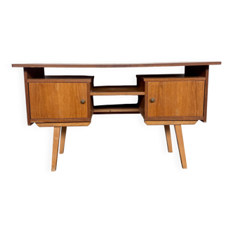 bureau vintage en chêne look scandinave