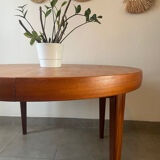 Table en teck vintage NF 2 rallonges