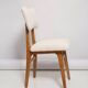 Butterfly chair in beech wood and cream boucle, Europe, 1960
