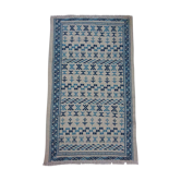 Tapis berbère blanc et bleu 125 x 80 cm
