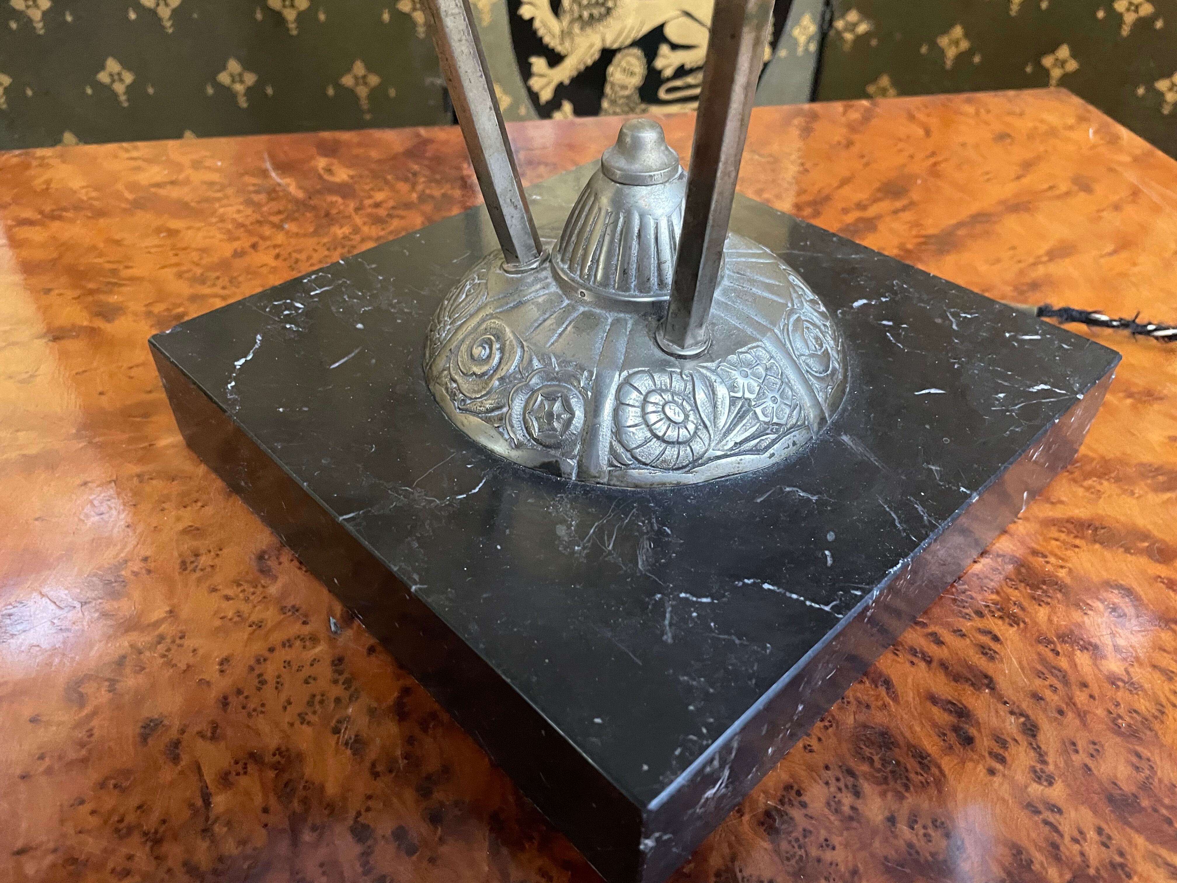 Art Deco period lamp signed Muller