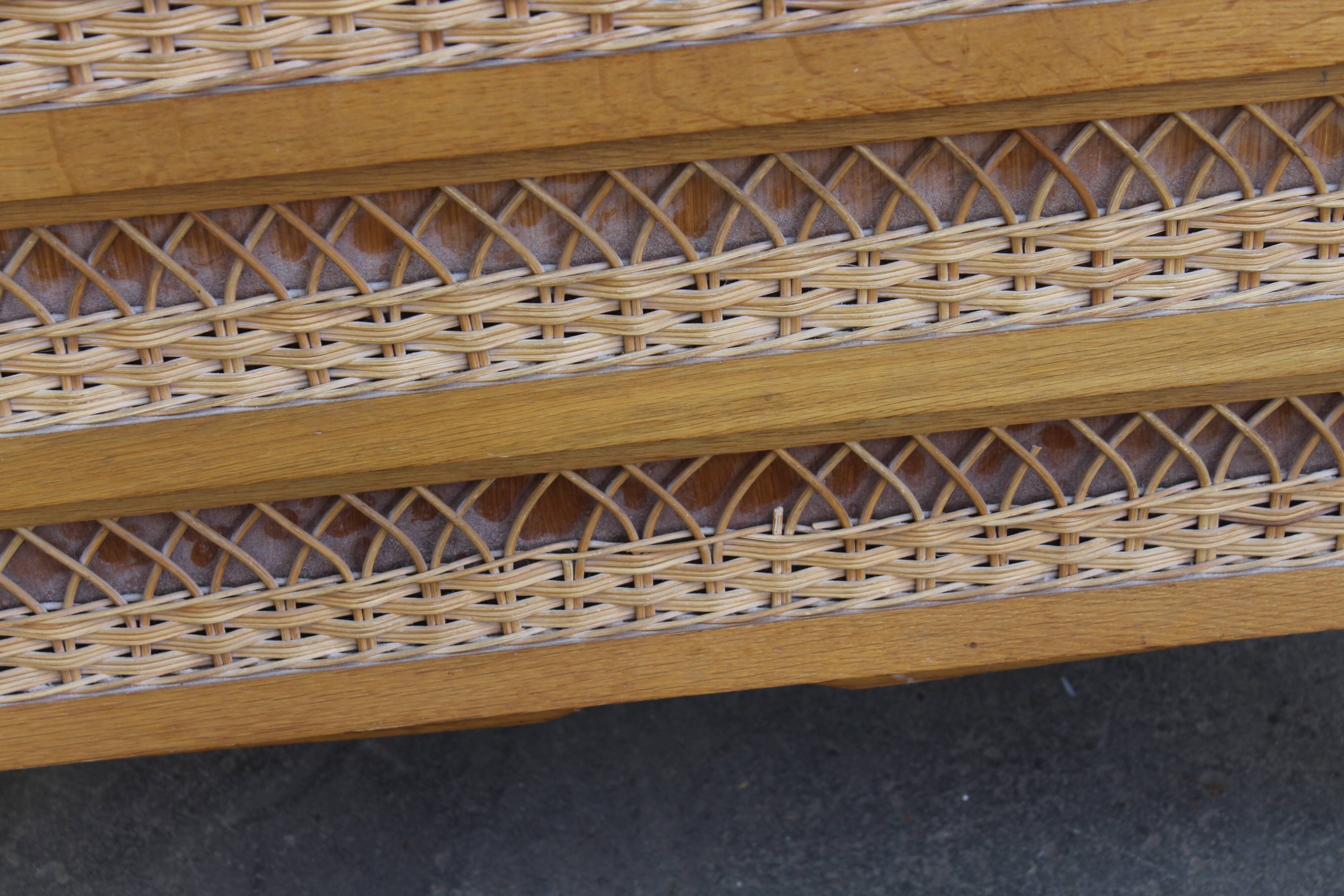 Vintage rattan dresser