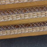 Vintage rattan dresser