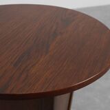 Art Deco round Oak Side Table, France 1930s