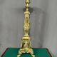 Large solid bronze floor candle holder.