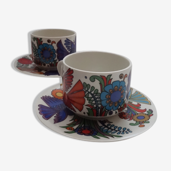 Set of 2 cups and saucers Acapulco