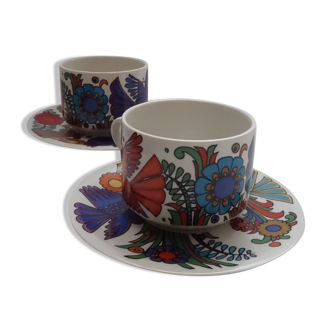 Set of 2 cups and saucers Acapulco