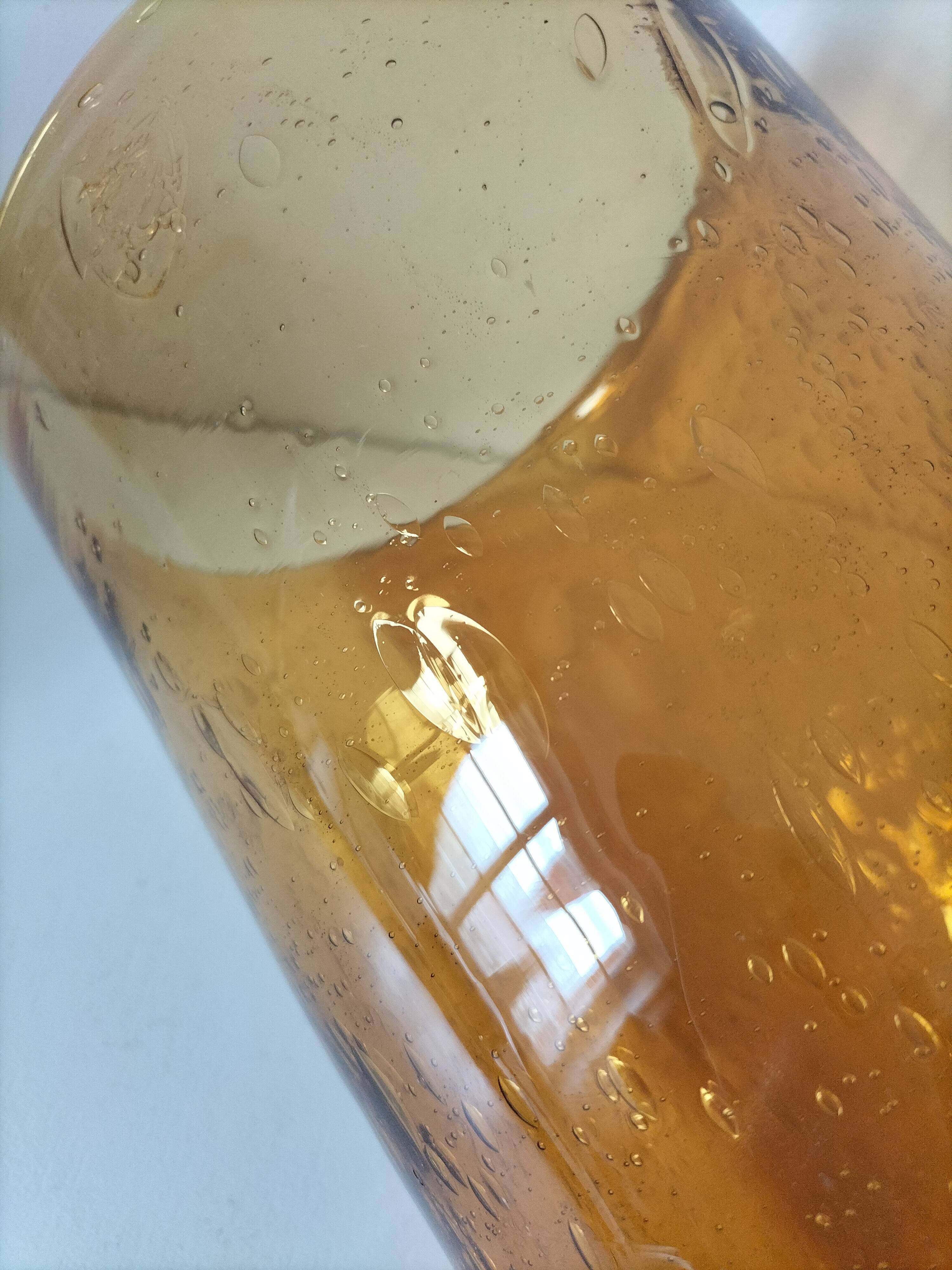 Grand vase verre bullé