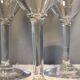 12 glasses - 6 water - 6 wine - Small carved decoration - Period 1900
